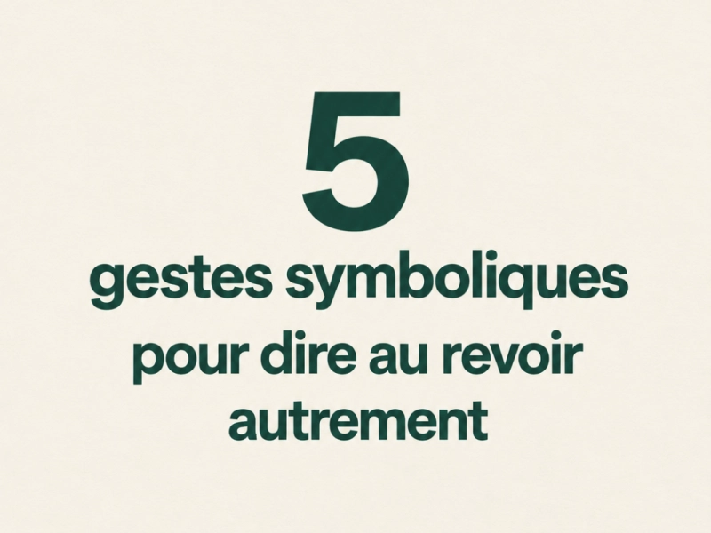 5 gestes symboliques pour dire au revoir autrement.